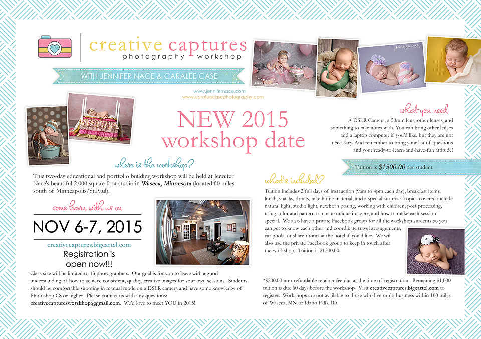 NOV 2015 Newborn Photography Workshop Information