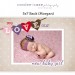 5x7 birth announcement valentines day template  thumbnail