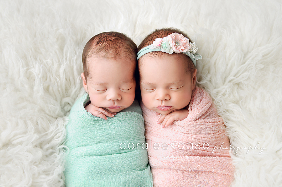 Idaho Falls, ID Newborn Infant Baby Twins Photographer ~ Caralee Case Photography