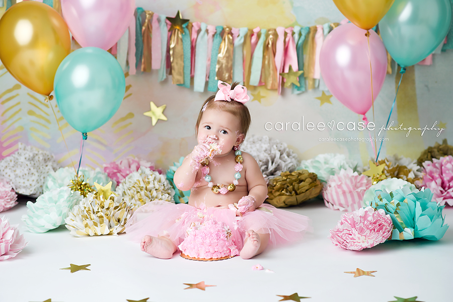 Driggs, Idaho Baby Child Birthday Cake Smash Photographer ~ Caralee Case Photography