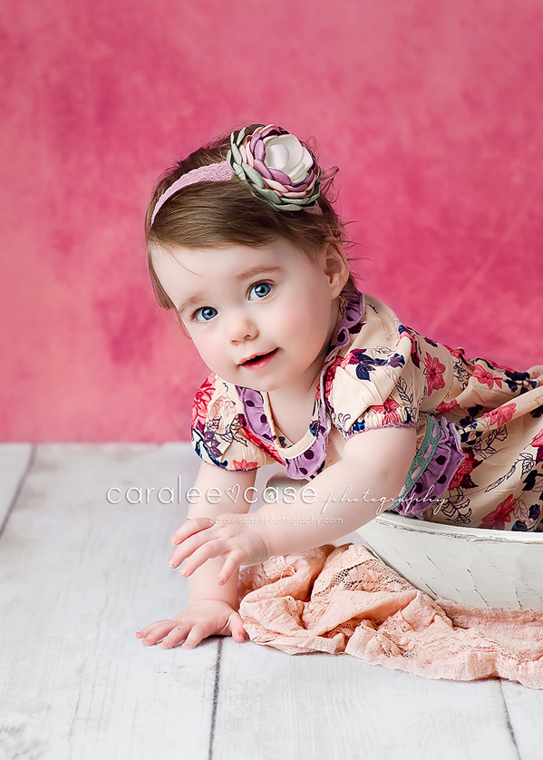 Rexburg, Idaho Child Infant Birthday Studio Portrait Photographer ~ Caralee Case Photography