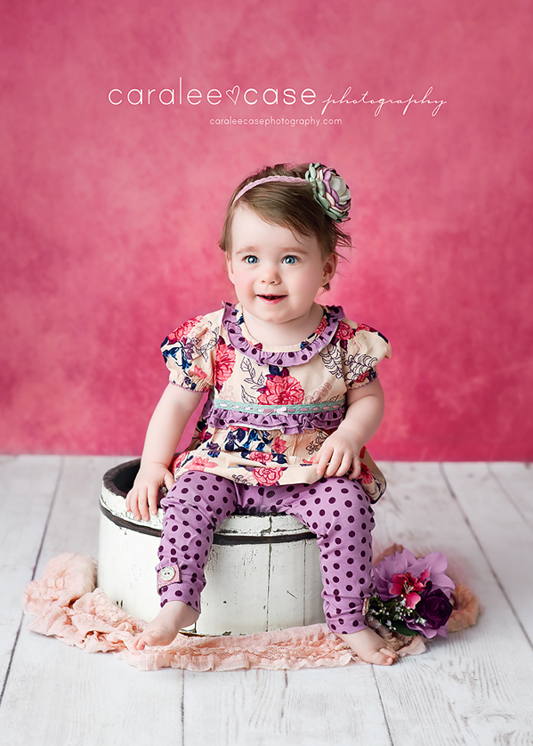 Rigby, Idaho Child Infant Birthday Studio Portrait Photographer ~ Caralee Case Photography