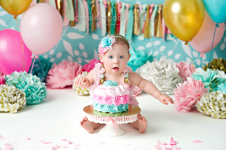 Idaho Falls, ID Baby Child Birthday Cake Smash Photographer ~ Caralee Case Photography 